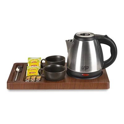 Ahşap ABS Karşılama Tepsisi ve 1.2 Litre Kettle