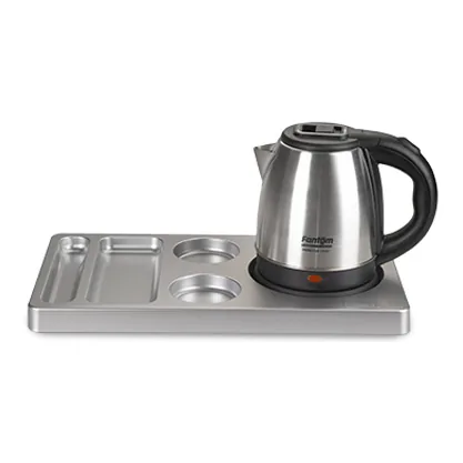 Gri ABS Otel Karşılama Tepsisi ve 1.0 Lt Kettle