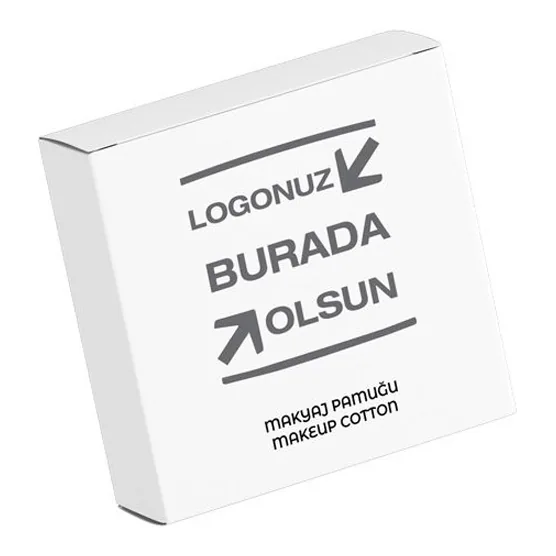 Logo Baskılı Kutulu Makyaj Pamuğu