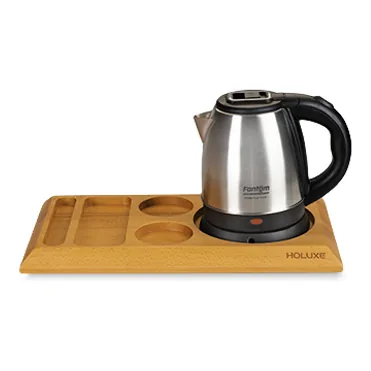 Natural Otel Karşılama Tepsisi ve 1.0 Litre Kettle