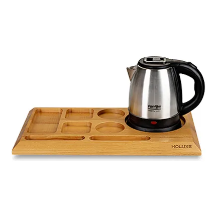 Natural Otel Karşılama Tepsisi ve 1.0 Lt Kettle