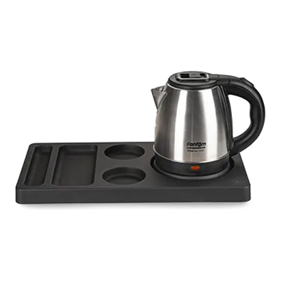 Siyah ABS Otel Karşılama Tepsisi ve 1.0 Lt Kettle