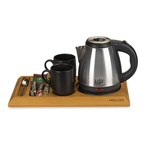 Soria Ceviz Otel Çay Kahve Tepsisi ve Kettle 1.2 LT